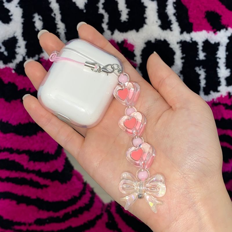 MADE coral ribbon Keyring