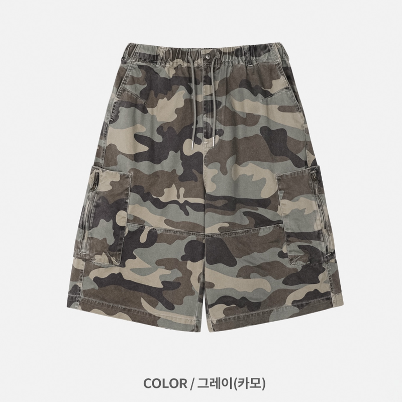 zipper bermuda cargo pants