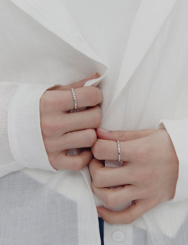 26SS★ Ice Block Silver Ring S