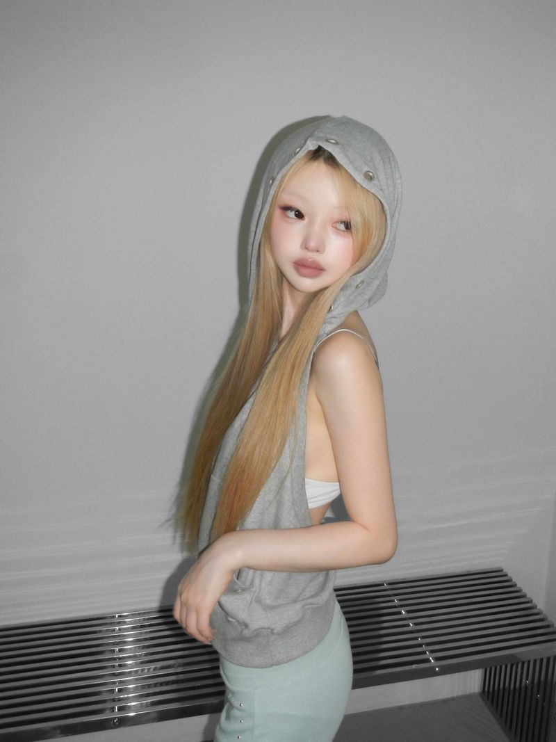 puching backless hoodie(3 color)