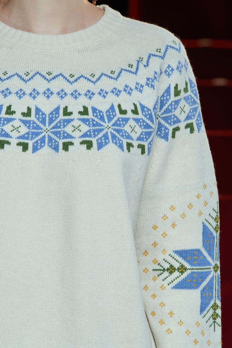 ARGYLE NORDIC KNIT / IVORY