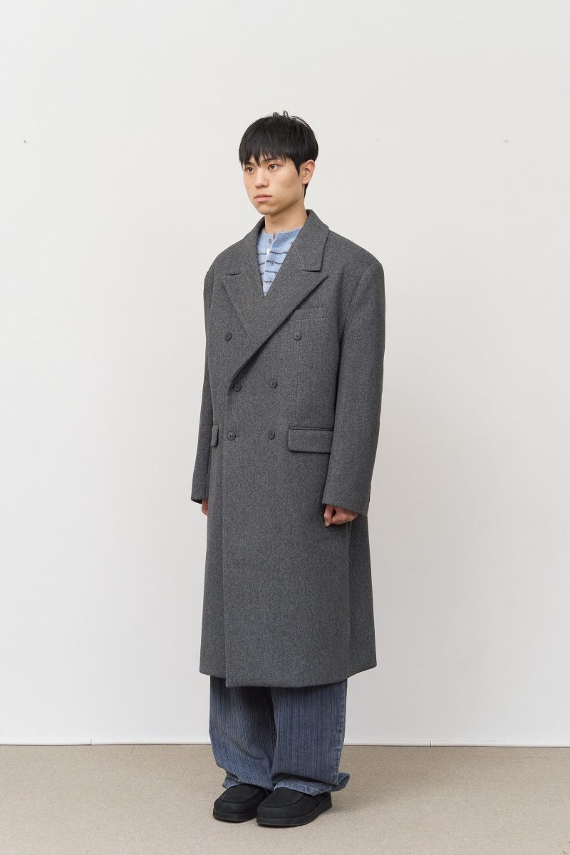 Draw Double Breasted Coat