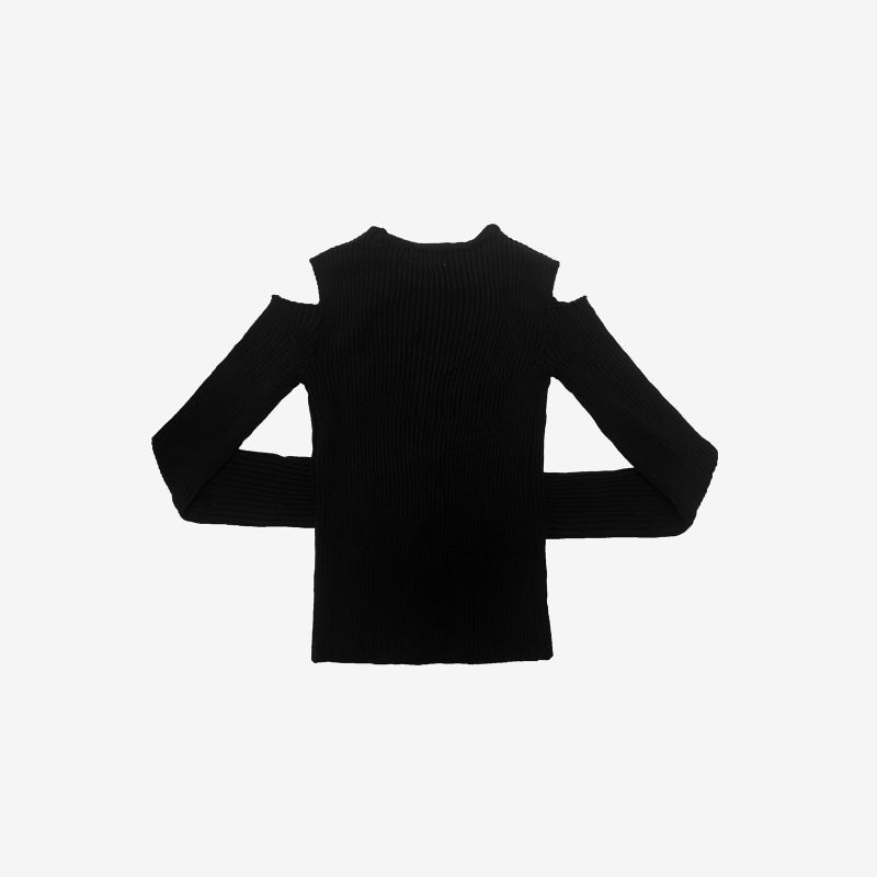 trun shoulder cut-out knitwear