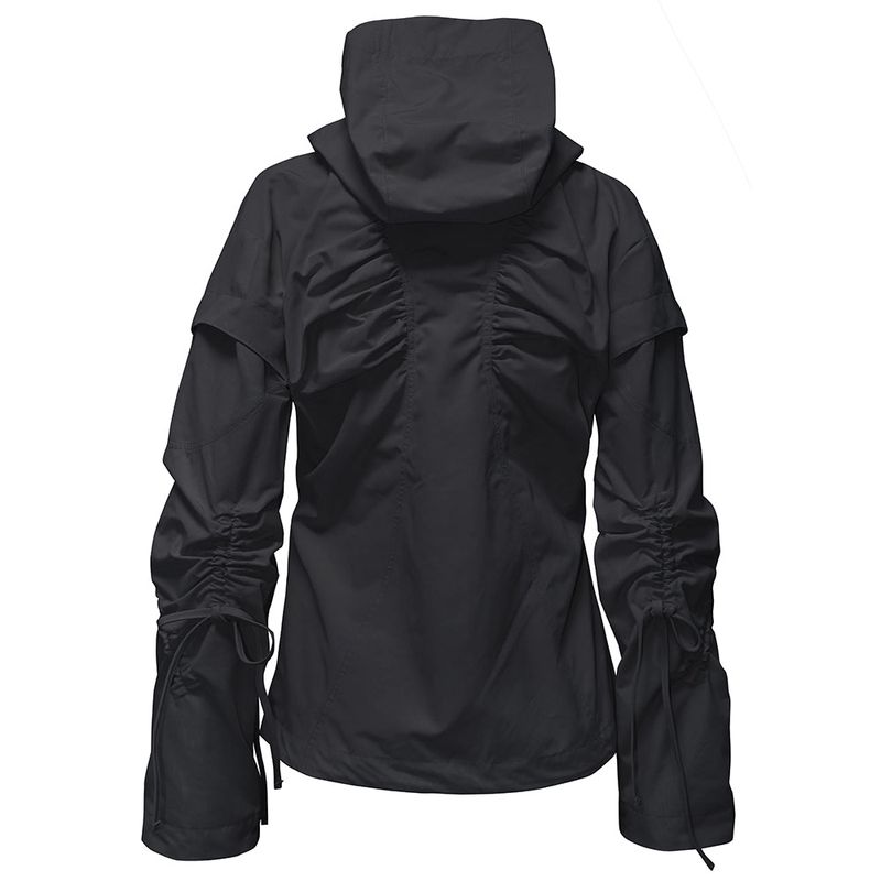 BIKER SHIRRING JACKET. CHARCOAL
