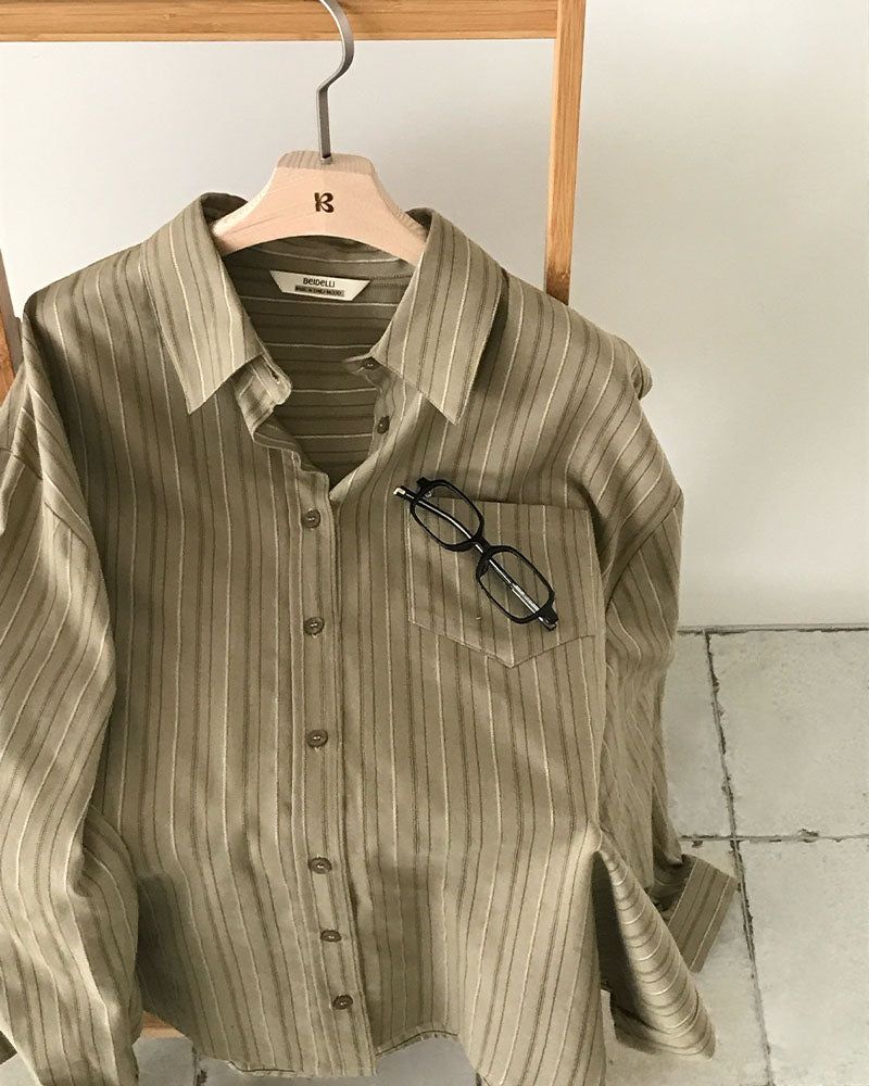 [ORIGINAL] Ain Stripe Oversized Shirt