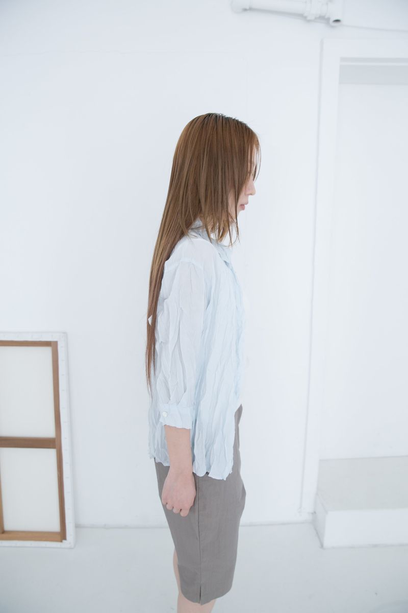 wrinkle capri shirt(2colors)