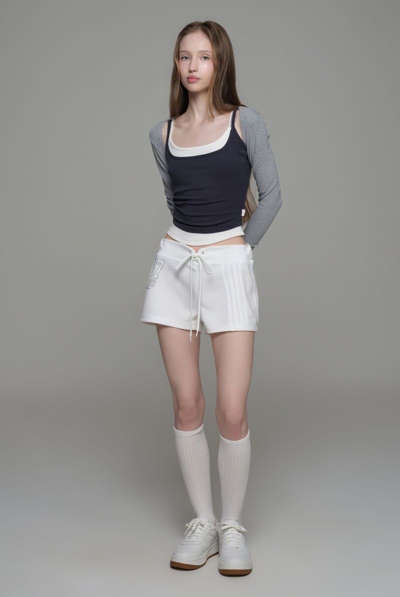 Doubles soft layered camisole top, Navy