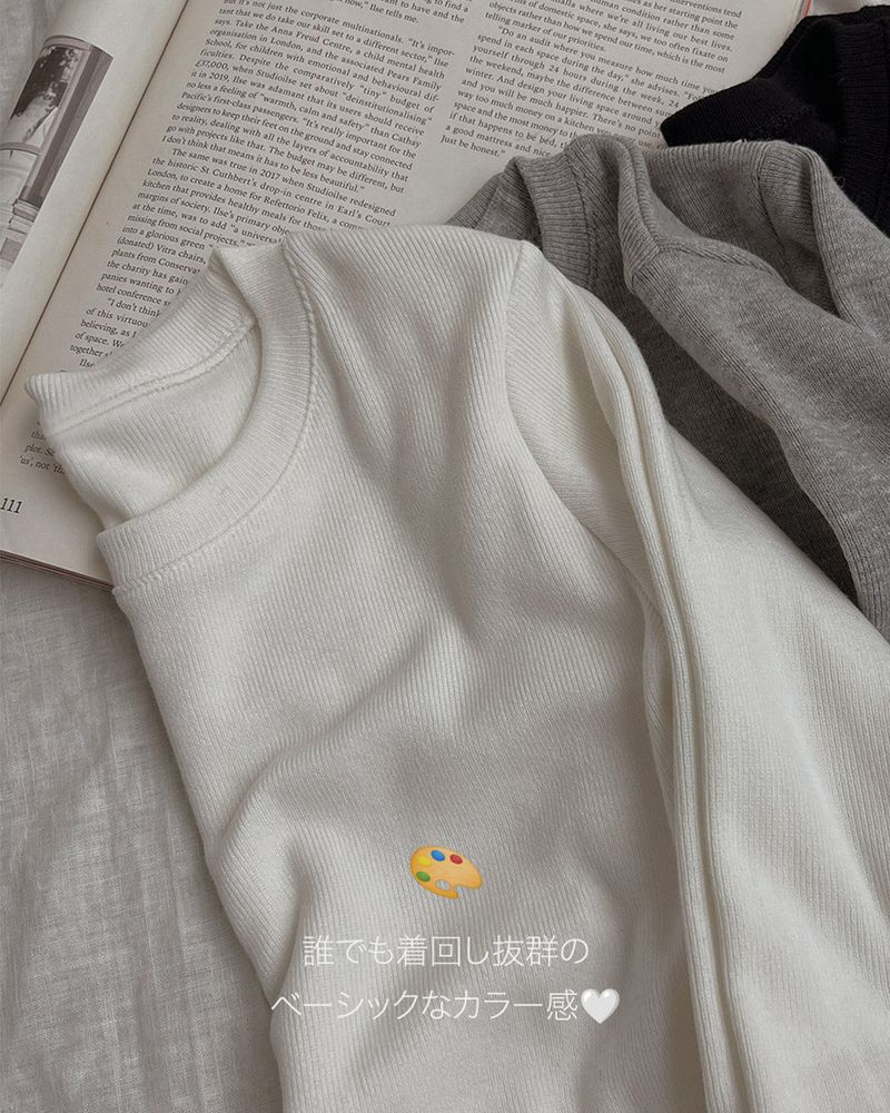 【MADE】Round Neck Fleece T-Shirt