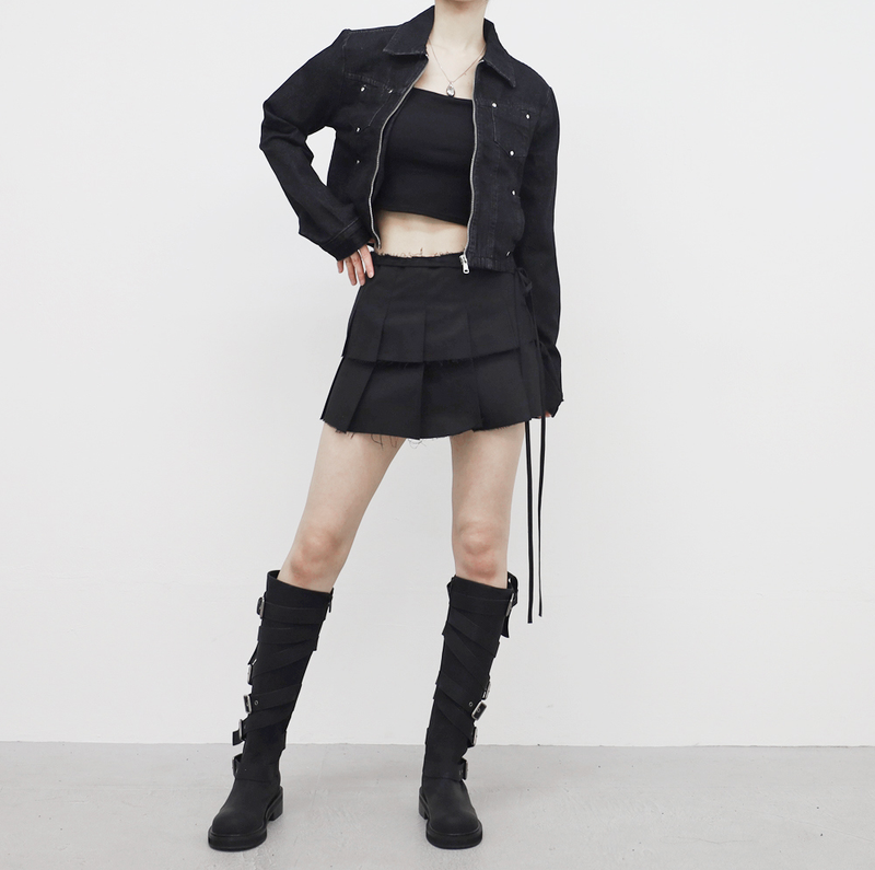 NONCODE（ノンコード）の「Kenny String Pleats Skirt（Skirts）」