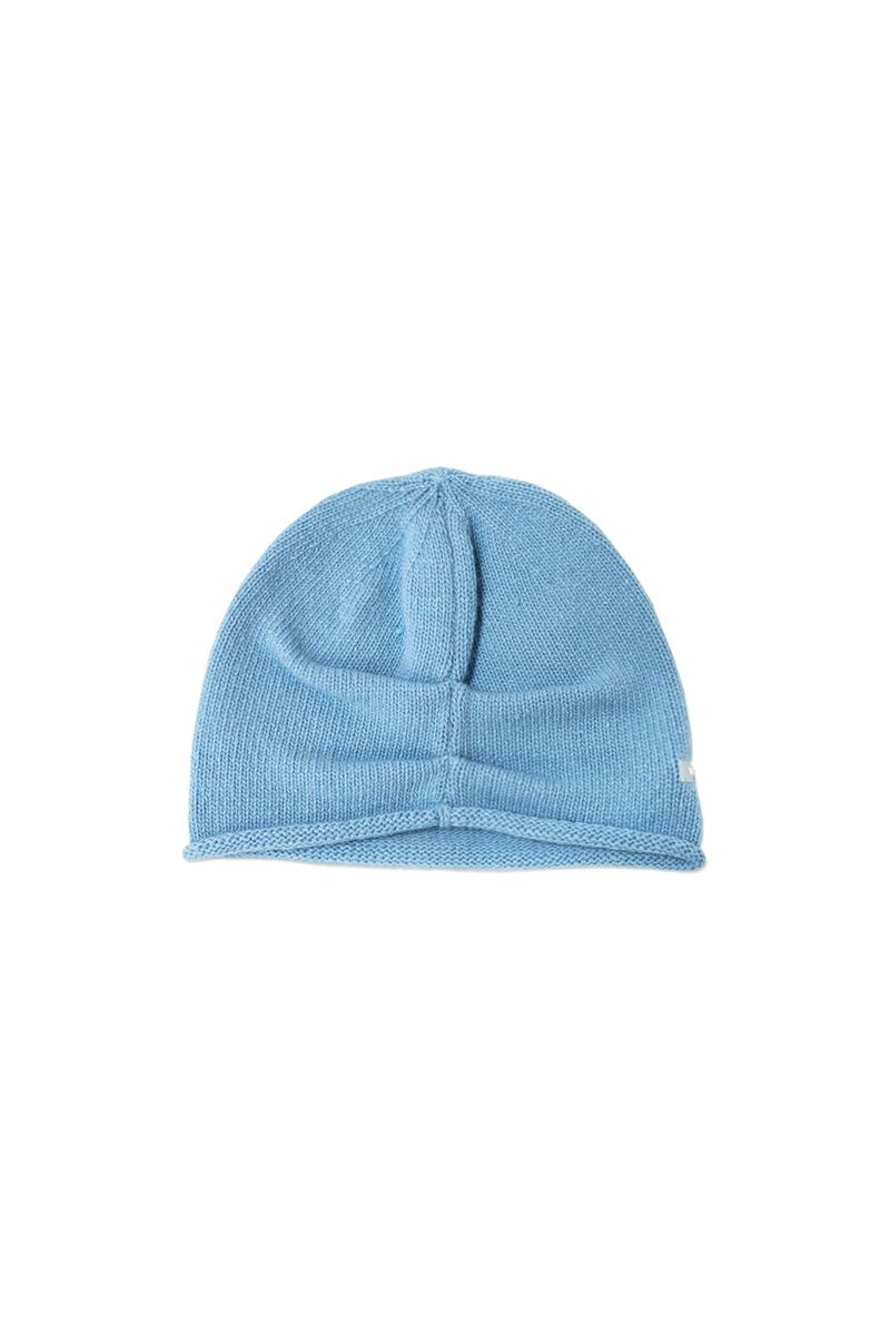 Soft shirring beanie_skyblue