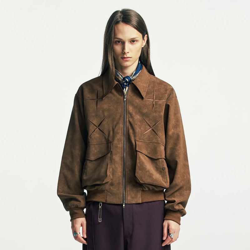 east star suede blouson brown