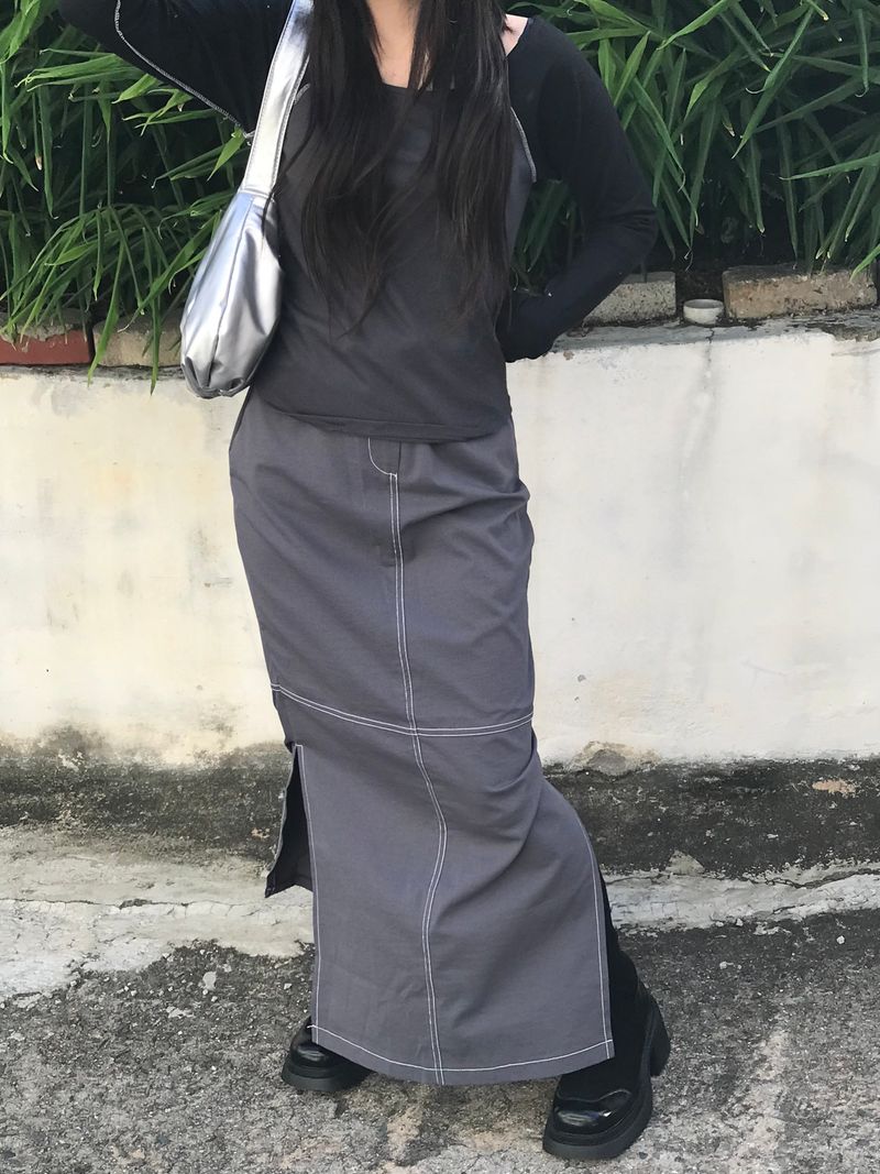 Sombrar slit long skirt