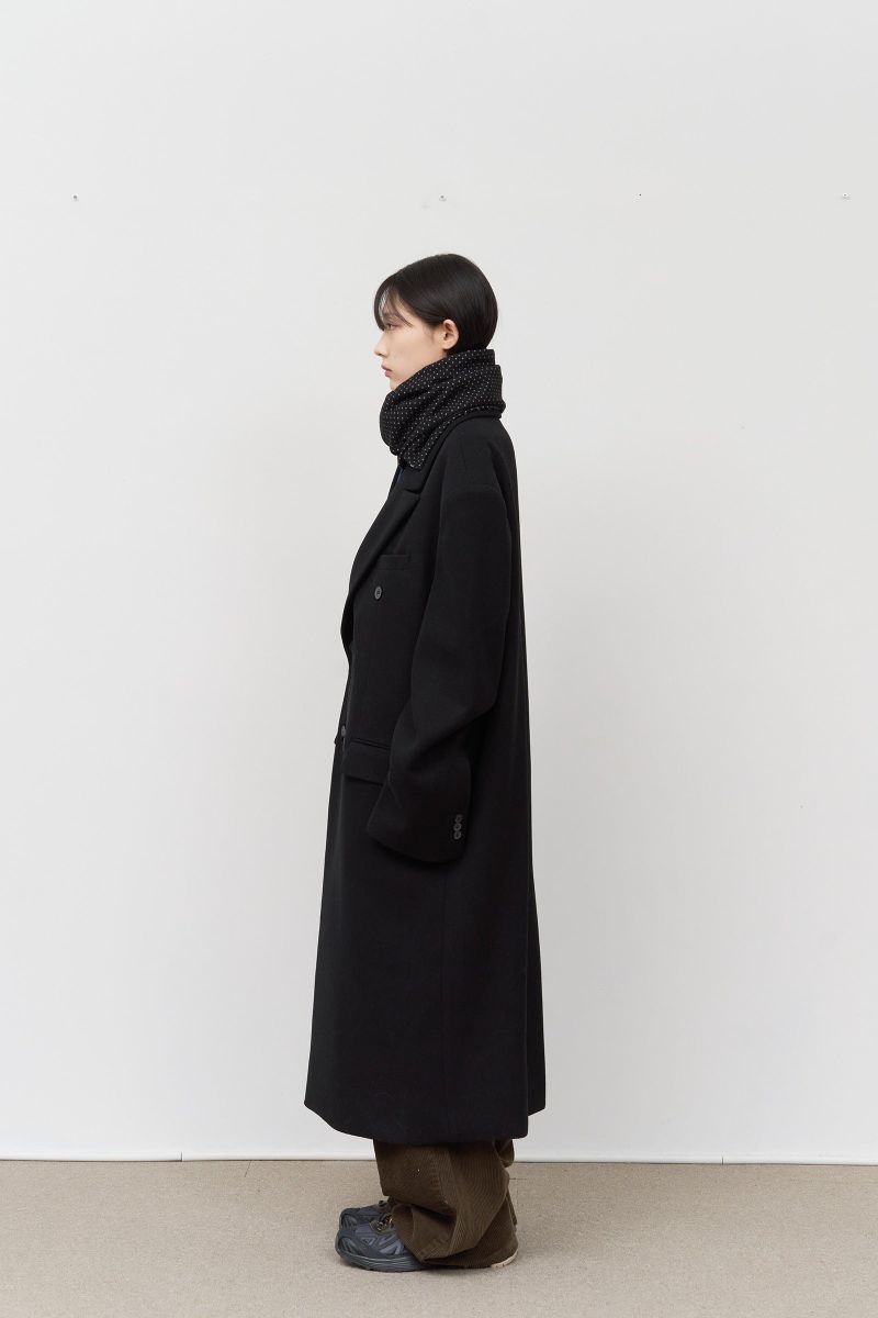 Draw Double Breasted Coat