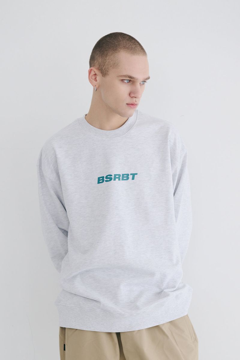 BSRABBIT(ビエスラビット)の「BSR2223FWPO075 BSRBT CREWNECK HEATHER GREY(Tops)」