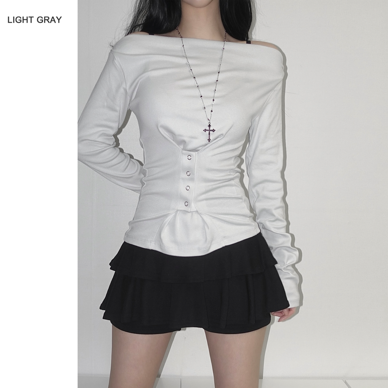 Slim Front Button Off T