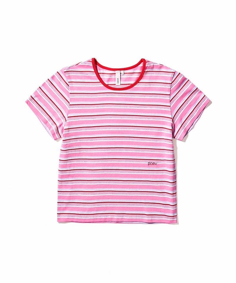 Multi Striped T-shirt - Pink