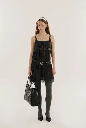 threetimes（スリータイムズ）の「Antique lace dress - black（Dresses）」