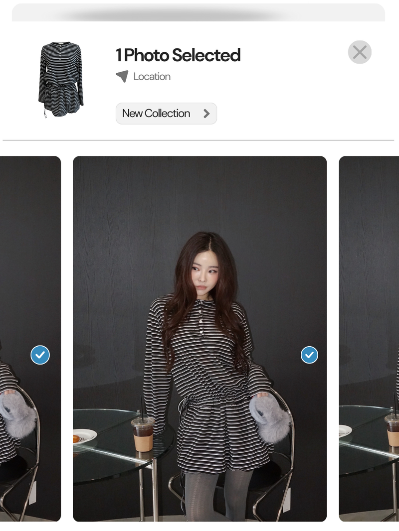 wool fleece stripe strap pumpkin dress