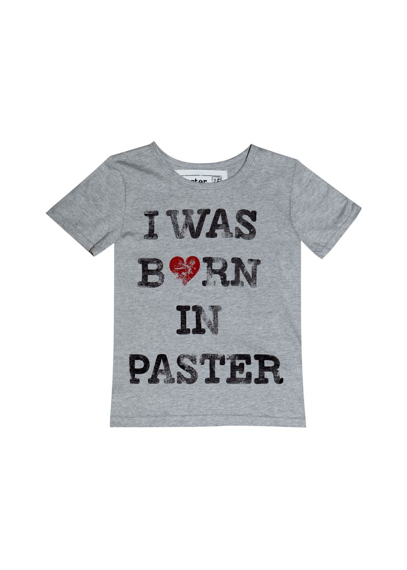 PASTER（ペースター）の「アイワズボーンインTシャツ、グレー（トップス）」
