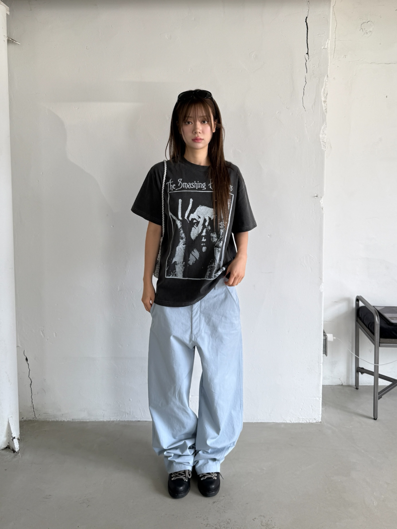 cotton wide chino pants