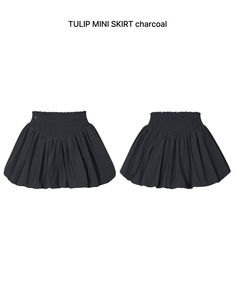 TULIP MINI SKIRT charcoal