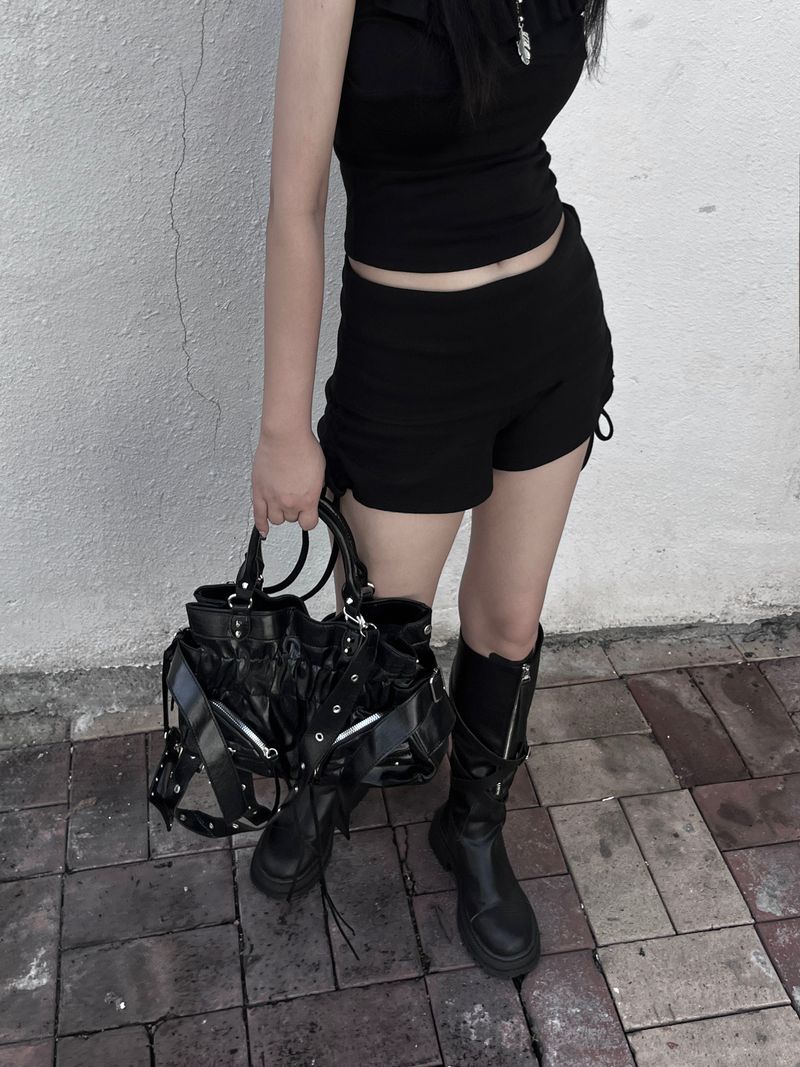 chic shirring motor bag