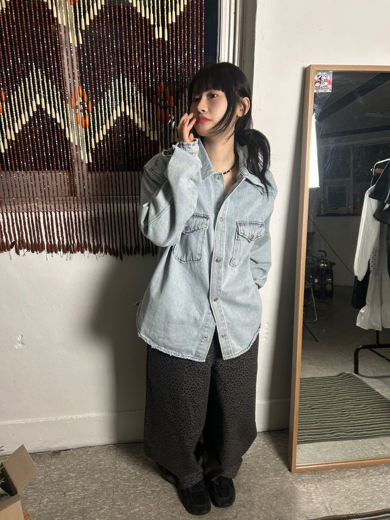 (2colors) vt washing west denim sh jacket