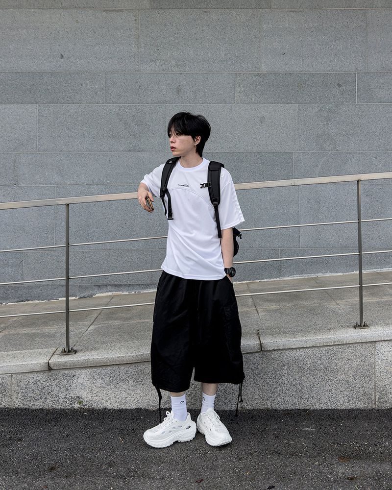 Shuren Shirring Cargo Bermuda Pants