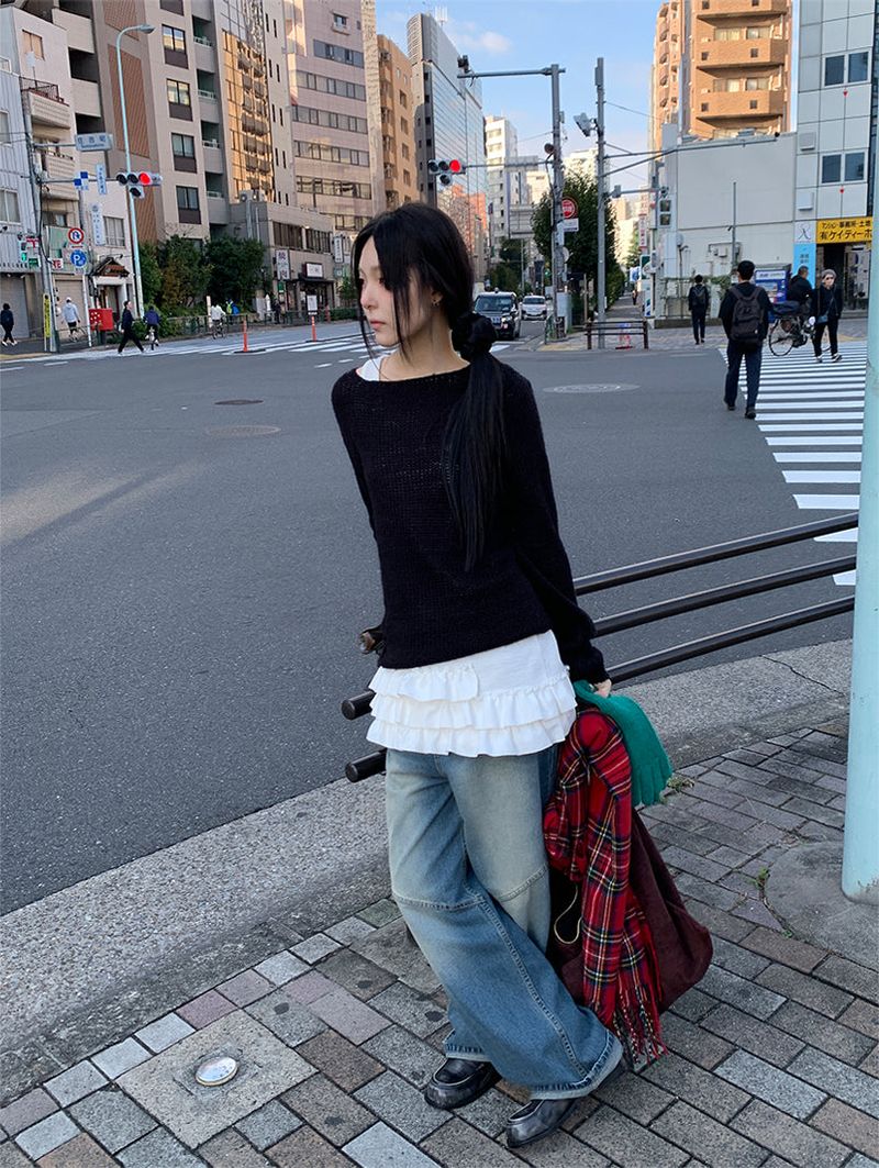 BIAS WIDE JEANS (2C)