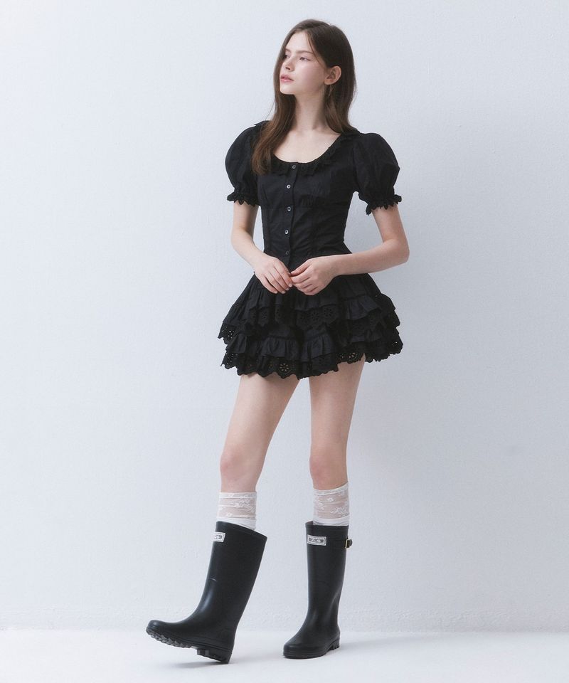 THETIS（ザティス）の「ANGEL LACE RUFFLE SKIRT_TT6S505BK（Skirts）」