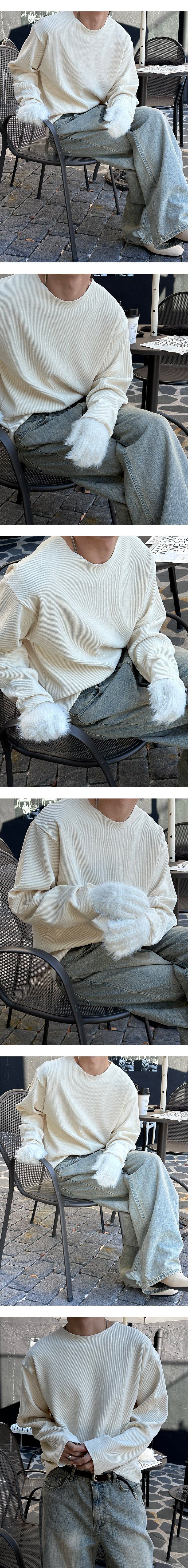 [Unisex] Thin golgi round cutting knit(4color)