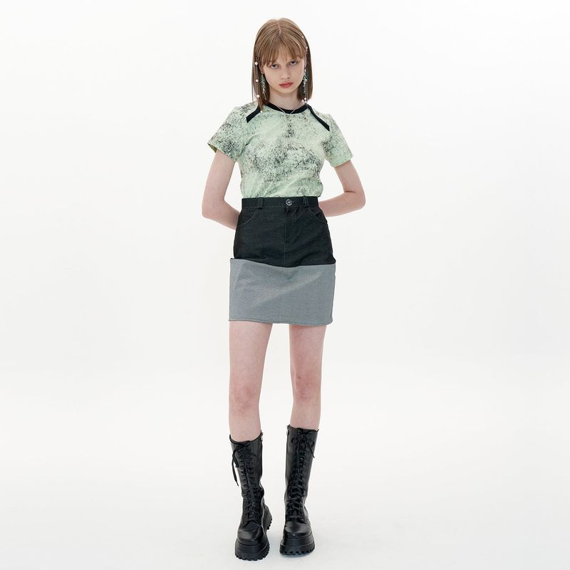 Stone Crop-T shirt [Light Green]