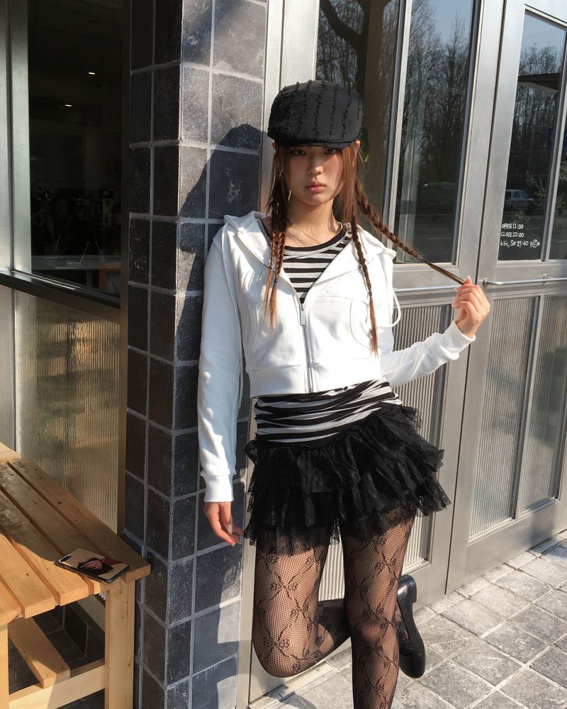 ストライプロングTシャツ