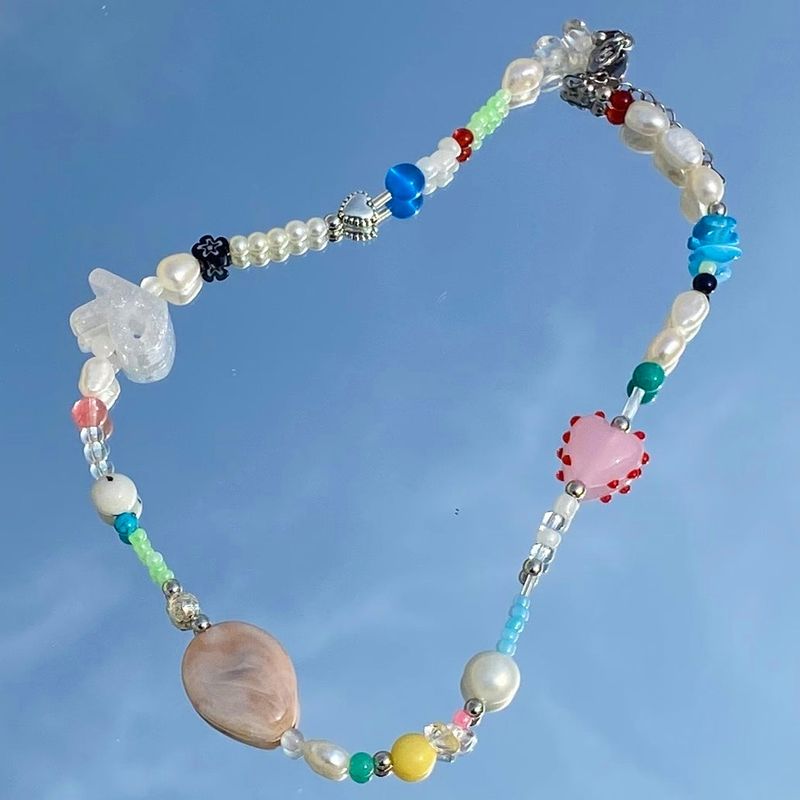 love mix necklace (pink mix)