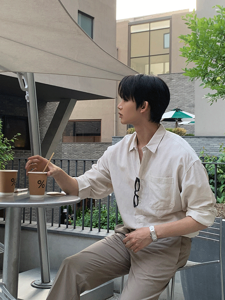 lemenne（ルメンヌ）の「LMN Rainey Premium Linen Ice Oversized Shirt (5 colors)（Tops）」