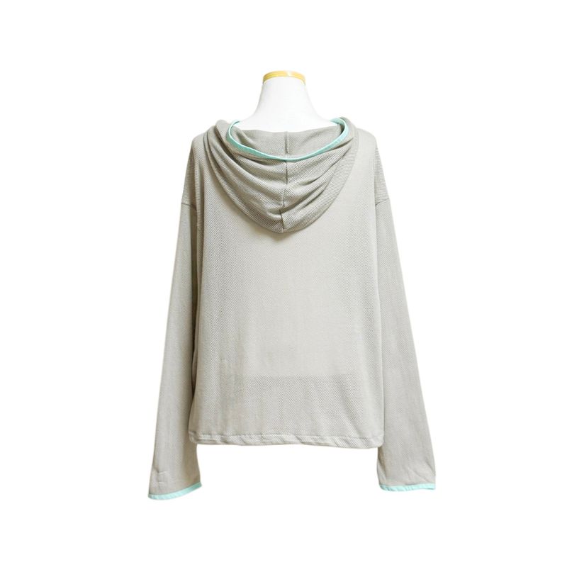 (2color) Piping Mesh Hood Zip-Up