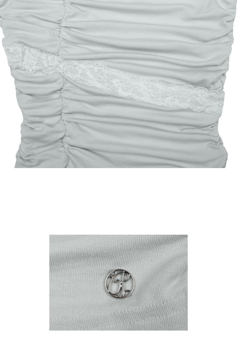 ANGEL SHIRRING TOP light mint