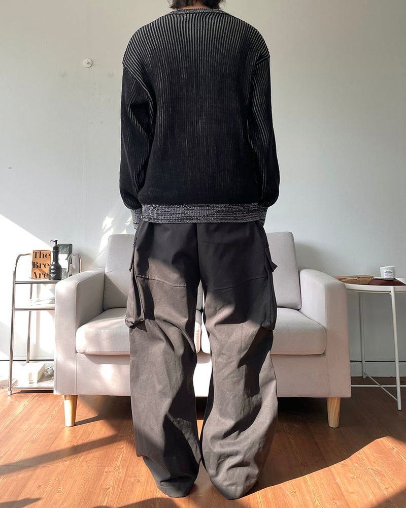 Zipper Big Cargo Cotton Pants