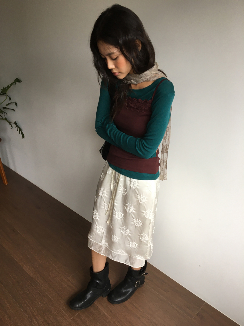 Reverse Rose Skirt (2color)