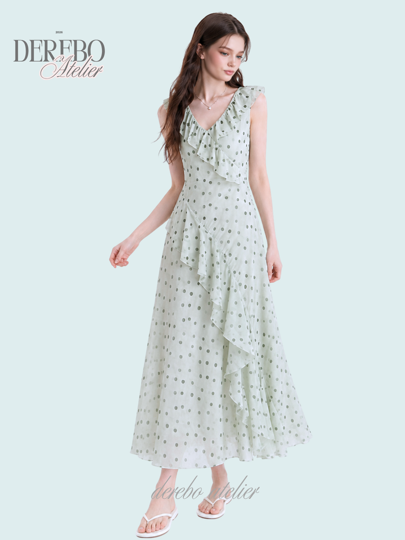 dereborujo（ドレボルゾー）の「Mint Soufflé Frill Long Dress（Dresses）」