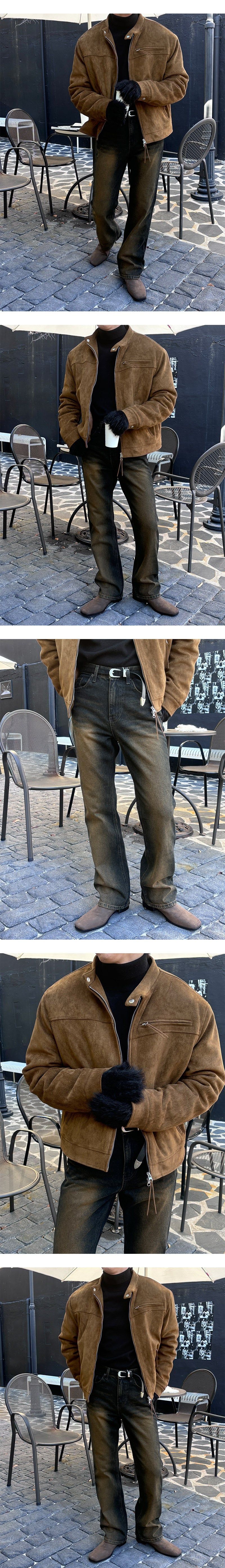 [F/W] Biker suede string jacket(3color)