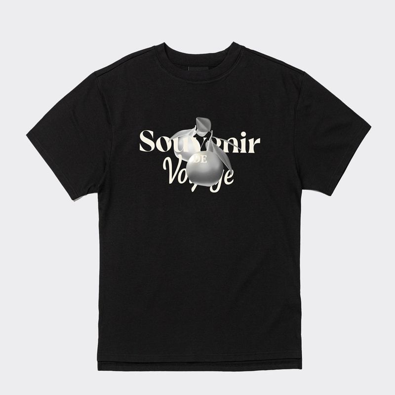 Silver Apple T-shirt (Black)