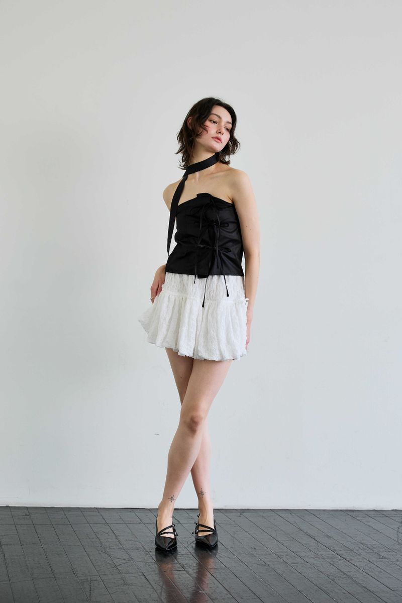 ELFIN SCARF TOP / BLACK