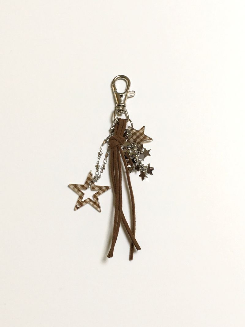 Hippie star keyring