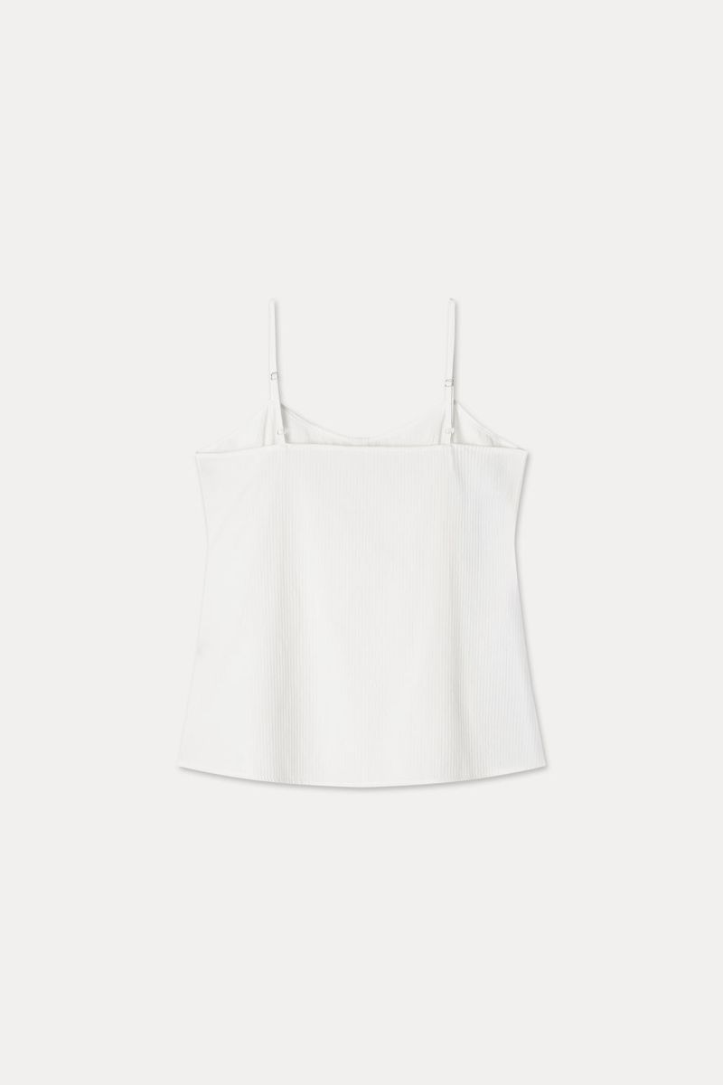 Pin Stripe Sleeveless_White