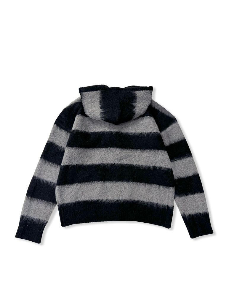 UNISEX ボーダーブークレフーディニット