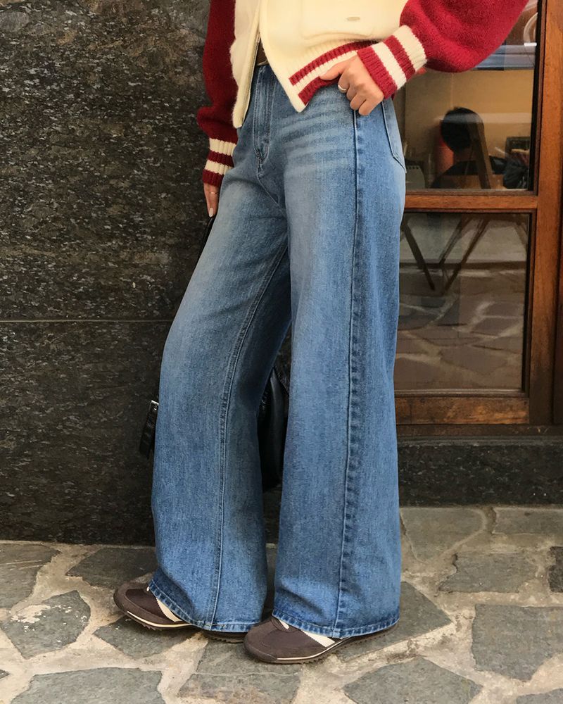 [ORIGINAL] Brushed Denim Wide Pants