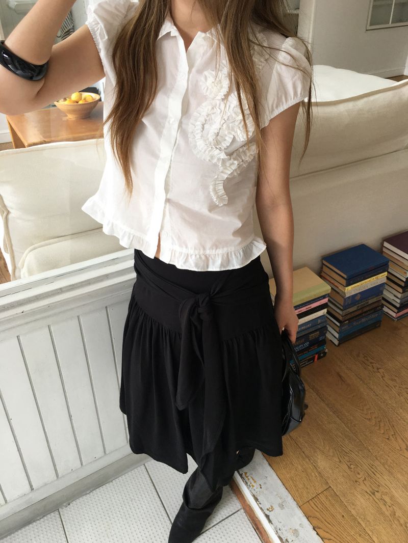 Osaka tie midi skirt