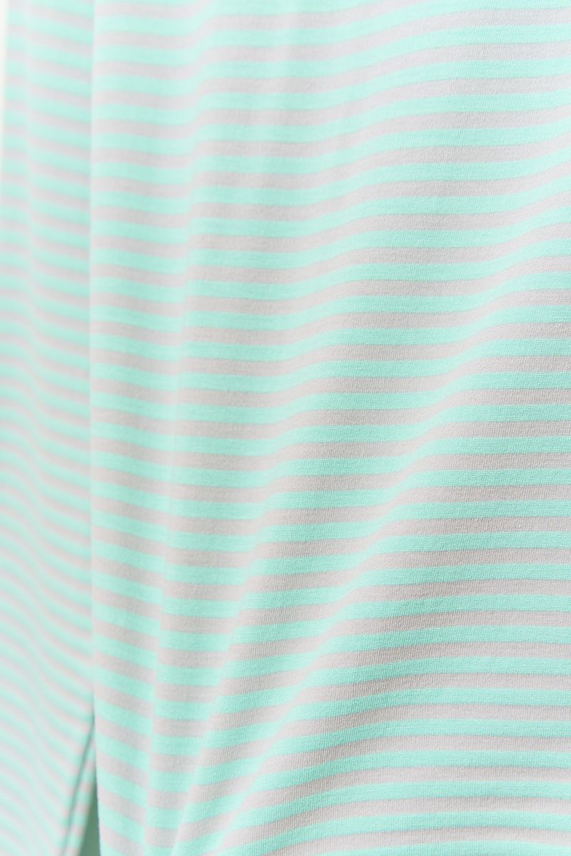(W) Mee Striped Hooded Top