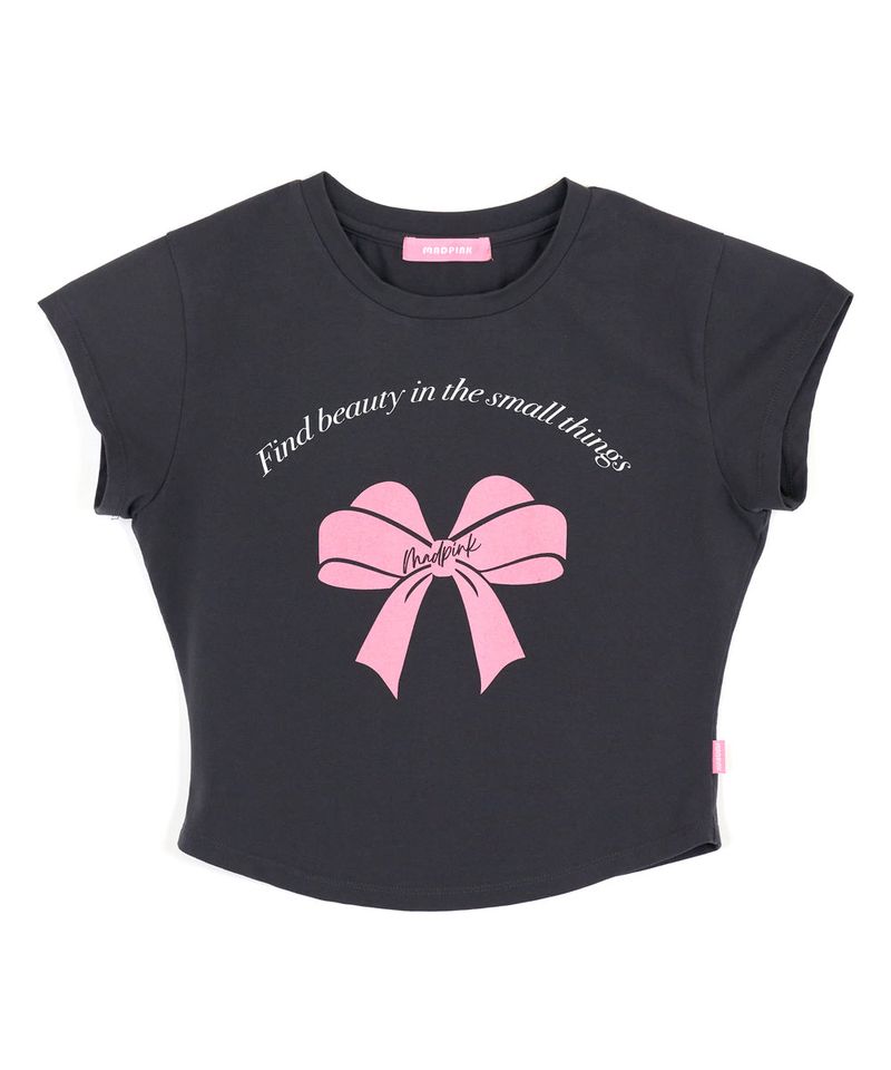 MADPINK（マッドピンク）の「RIBBON PRINT T CHARCOAL（Tops）」